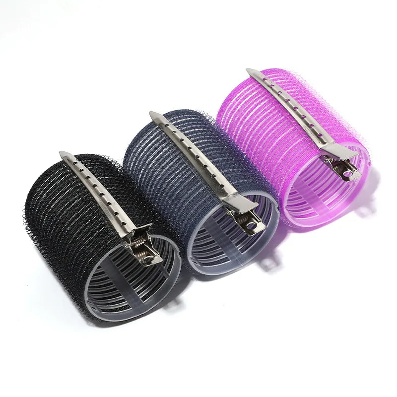 Hair Rollers Set Self Grip Hook Hair Curlers 12Pcs Heatless Roller 6/12 Clips Salon Dressing Curlers Sticky Hair Styling Tools